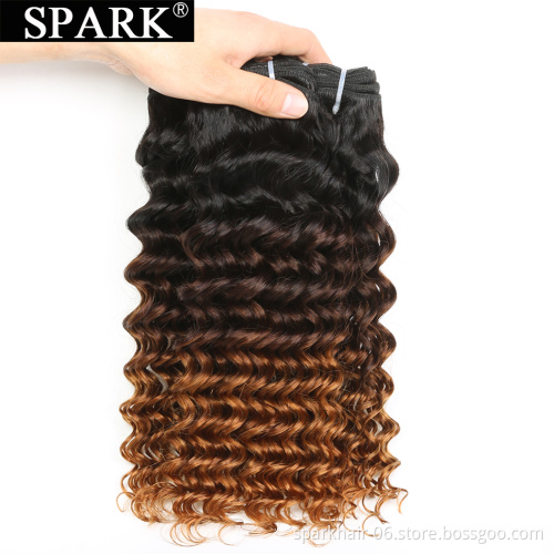 spark Brazilian Loose Deep Curly Wave Hair Virgin Unprocessed Human Hair Bundles Brazilian Deep Wave Hair Weave Extensions